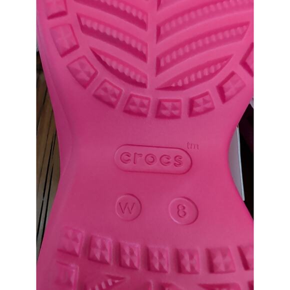 New With Tags Crocs Bae Slide Dragon Fruit Pink Women Size 8 - Picture 8 of 8